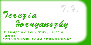 terezia hornyanszky business card